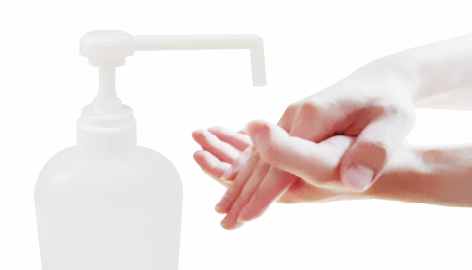 画像：手洗い・消毒液の使用を徹底